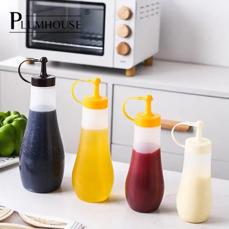 

250/360/480ml Condiment Squeeze Bottle For Ketchup Mustard Mayo Hot Sauces Olive Oil Bottles Salad Sauce Dispenser Kitchen tools