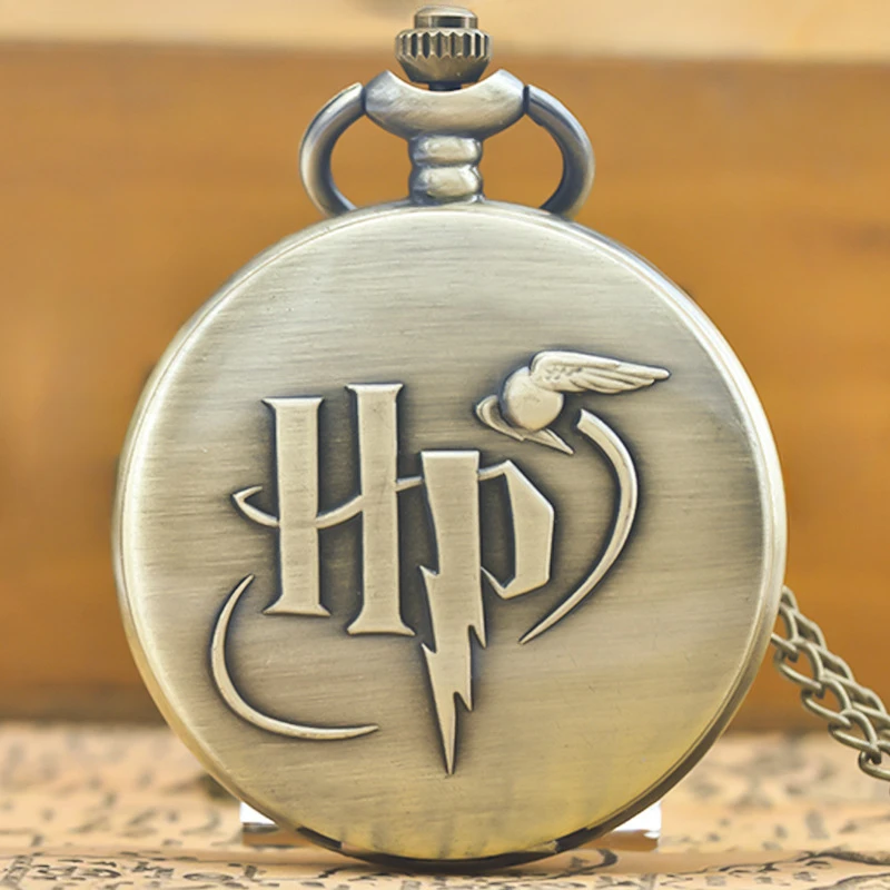 Новые карманные часы в стиле ретро с узором H. P мужские и женские модные