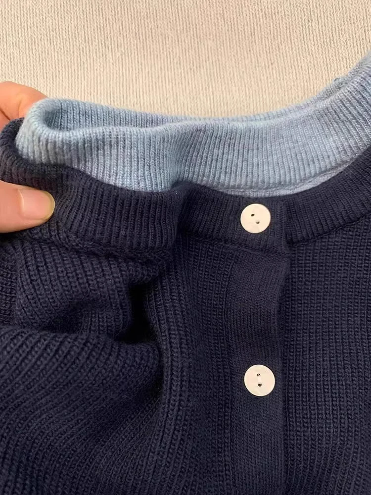 Женский свитер из двух предметов новинка 2024 осень и зима маленькая трикотажная