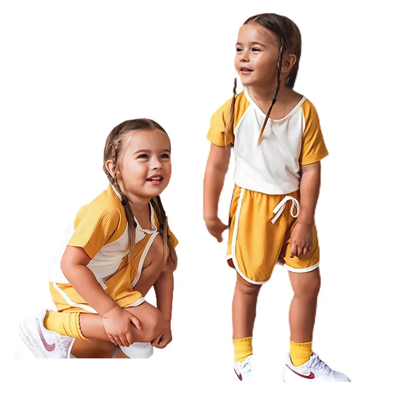 

Новинка, Повседневная Яркая футболка для мальчиков и девочек 2-7 лет, цветные топы в стиле пэчворк, футболки и шорты, хлопковая яркость для ма...