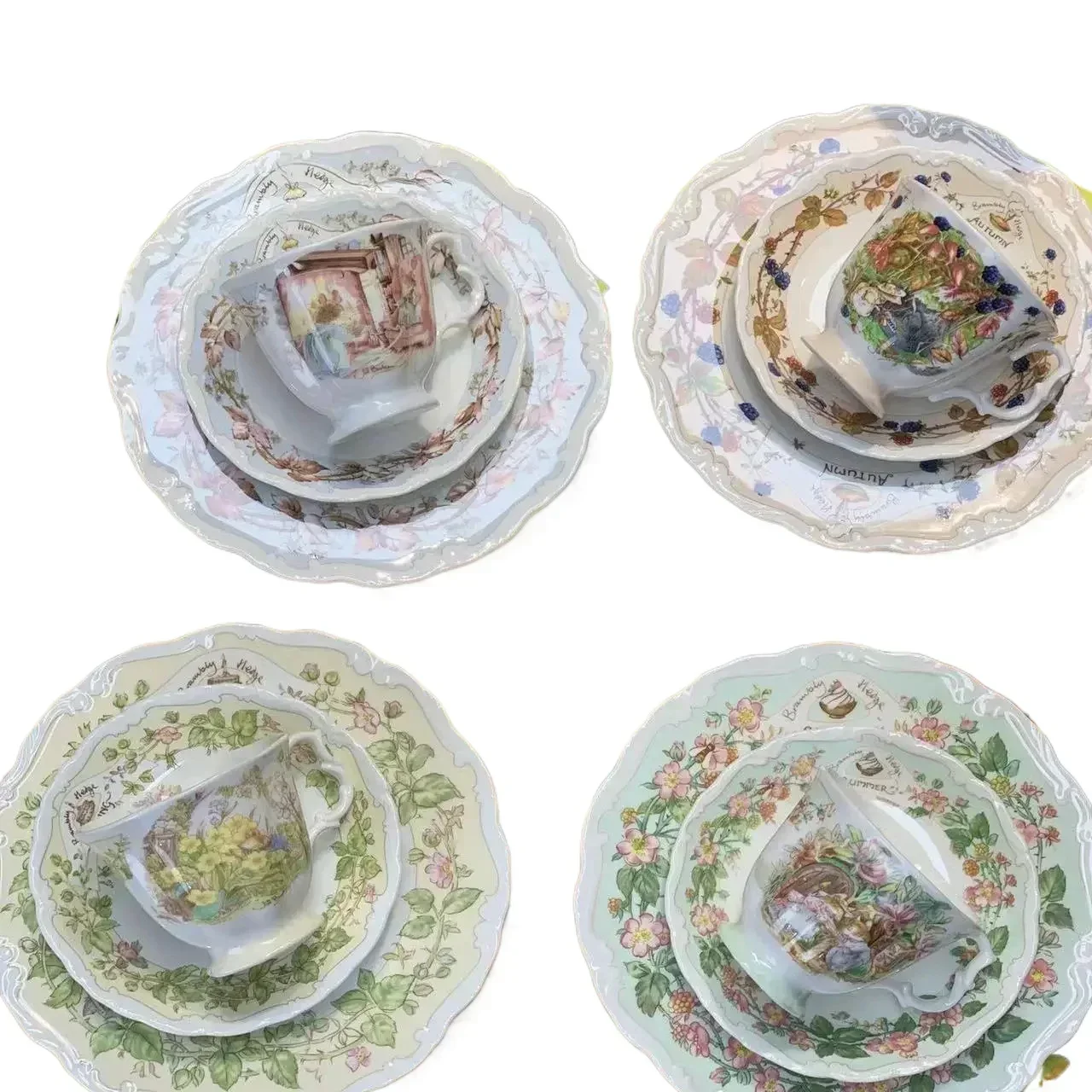 Geriische Royal Bone China Kaffeetasse und Untertasse Dim Sum Platte Maus Dualiche Serie Dessert Teller Футболка Nachmittags