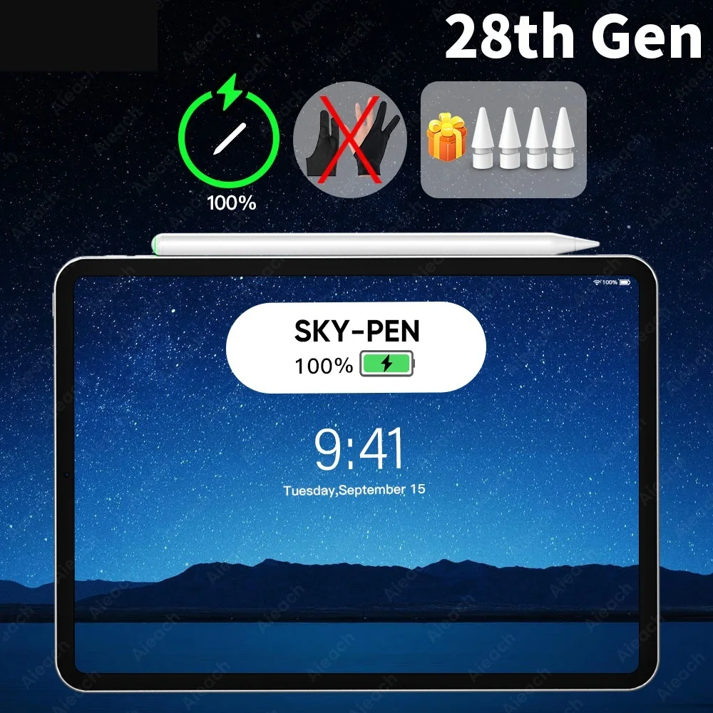 

For Apple Pencil 2 1 28th Gen iPad Pen Stylus with Wireless Pairing & Charging iPencil Drawing Pen For iPad Air 4 5 Pro 11
