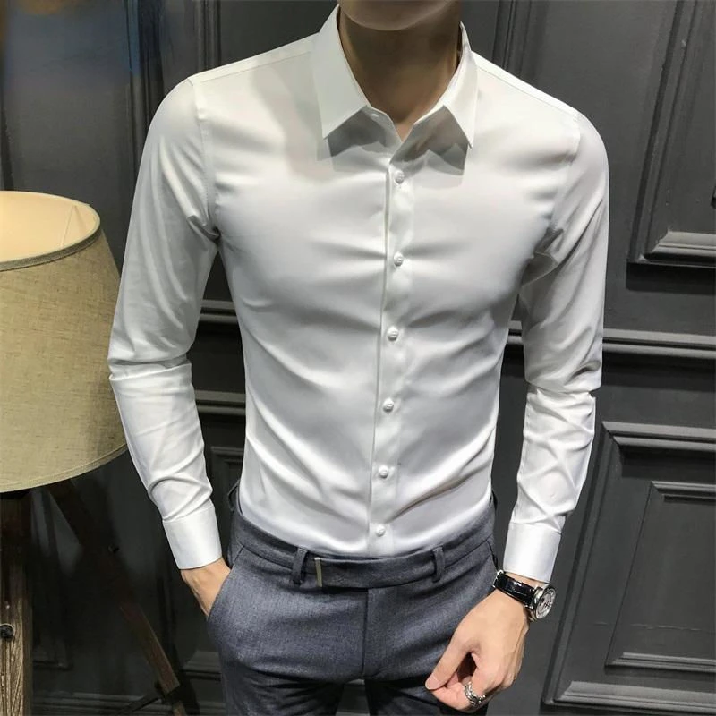 men's stretch long sleeve shirt