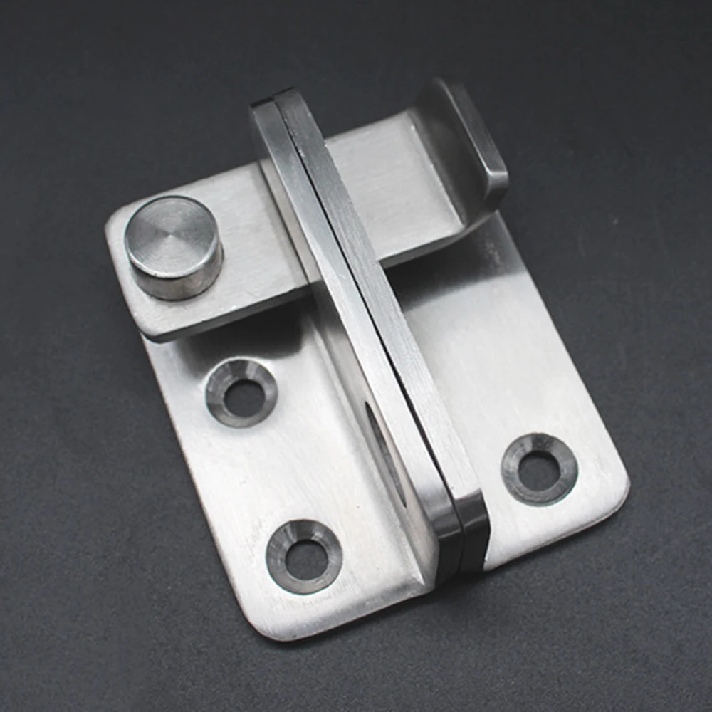 

Free Punching Wardrobe Door Bolt Latch Drawer Lock Safety Stainless Steel Buckle Latches Furniture Wardrobe Bathroom Door Latch