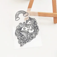 rainbow horse plants fairy clear stamps seal for diy scrapbooking card rubber stamps making album sheets crafts decor new stamps