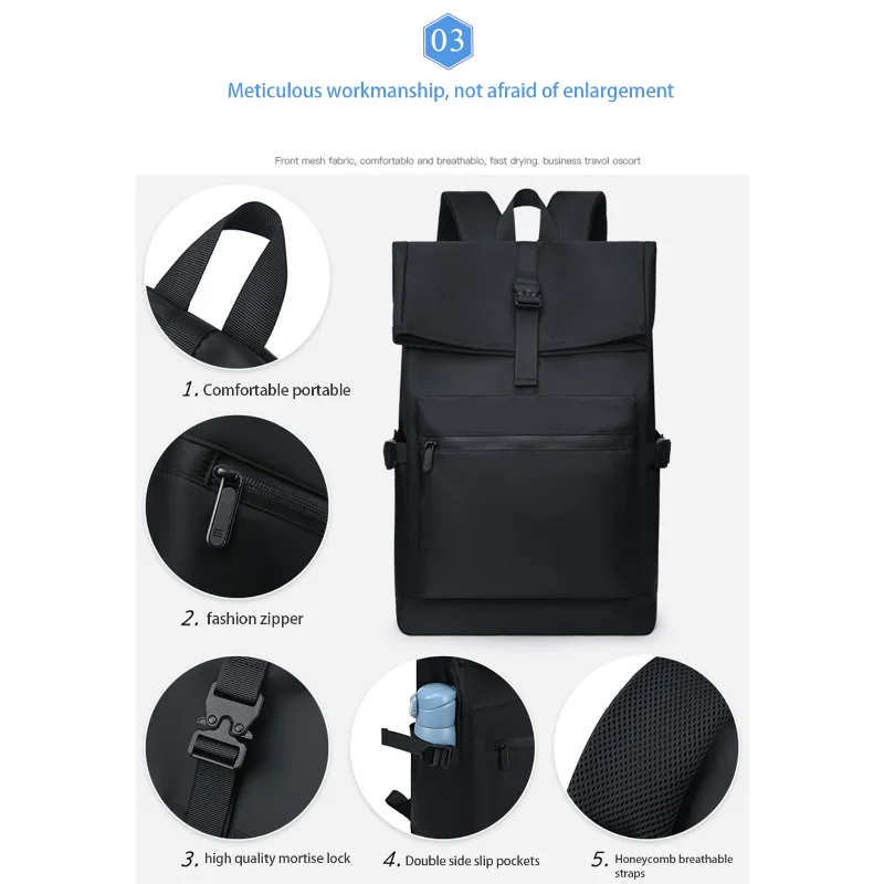 Xiaomi Fashion Man Business Backpack Waterproof Book Bag Female Schoolbag for Teenage Travel 15.6 Inches Laptop Rucksack 2023