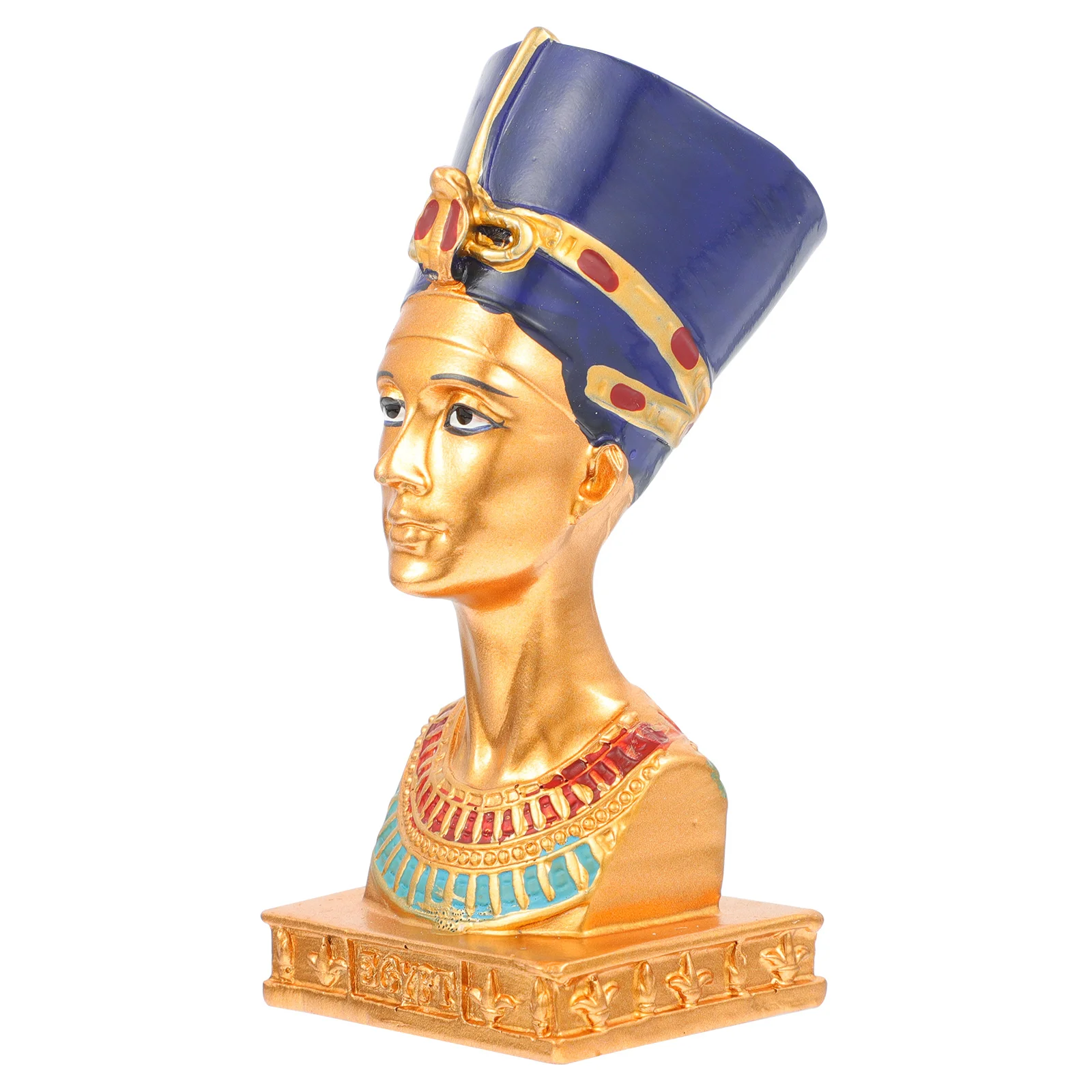 

Egyptian Statue Ancient Nefertiti Egypt Ornament Bust Adornment Sculpture Figurine Pharaoh Home Decor Desktop Figurines Resin