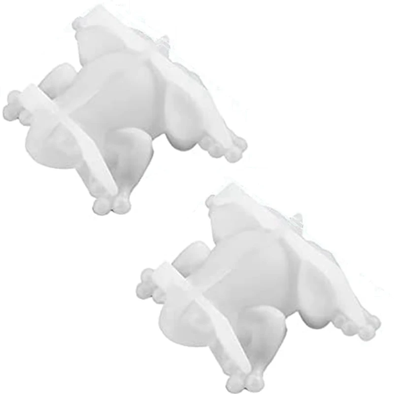

2PCS Frogs Shape Resin Molds Diy Crystal Glue Small Animal Ornaments For Epoxy Casting