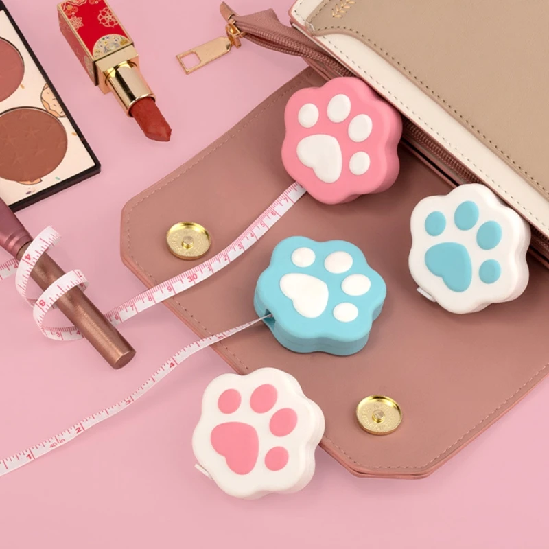 

Cute Cartoon Body Measure Tape 40'' with Lock Pin Retract Measuring Tape Body Cloth Measuring Tape for Sewing Tailors H8WD