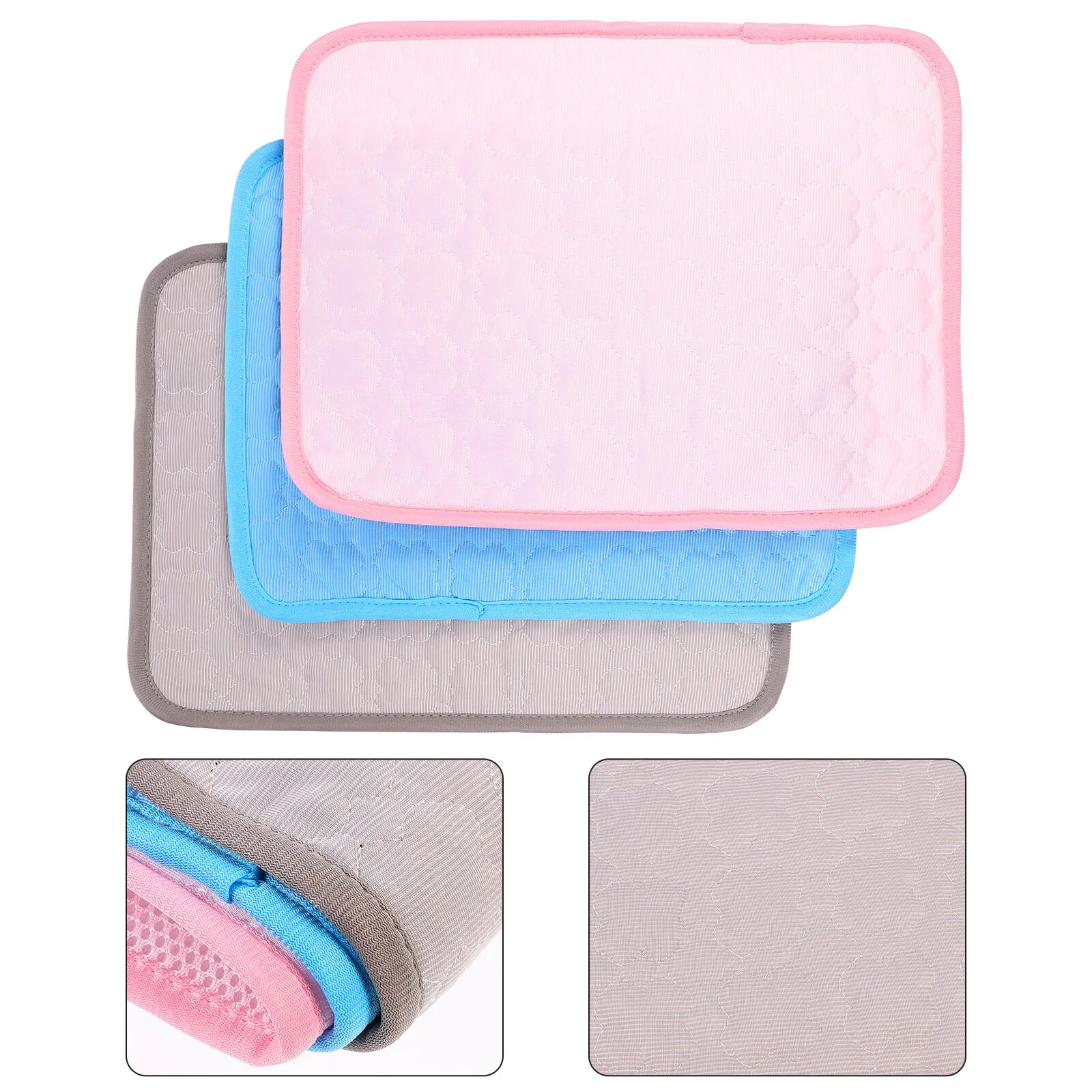 

3 Pcs Absorbent Pad Chinchilla Mat Summer Sleeping Ice Silk Pet Nest Cloth Washable Dog Pee