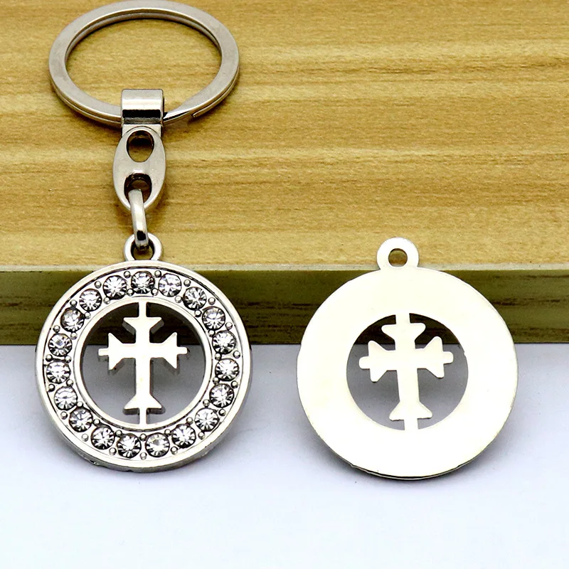 

Модные Серебристые/золотистые круглые подвески в виде креста со Святым призраком для изготовления ювелирных изделий, аксессуары для ожере...