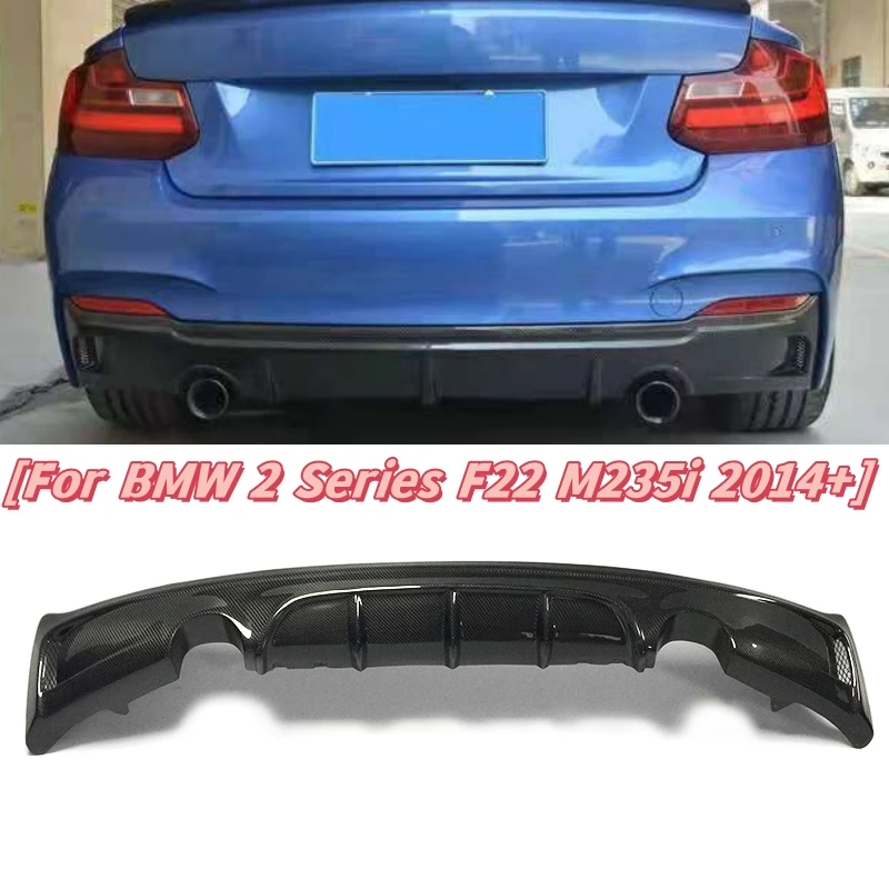

For BMW F22 2 Series M235i Sports 2014-UP EXOT Style Real Carbon Fiber Rear Diffuser Bumper Lip Spoiler High Quality Accessories