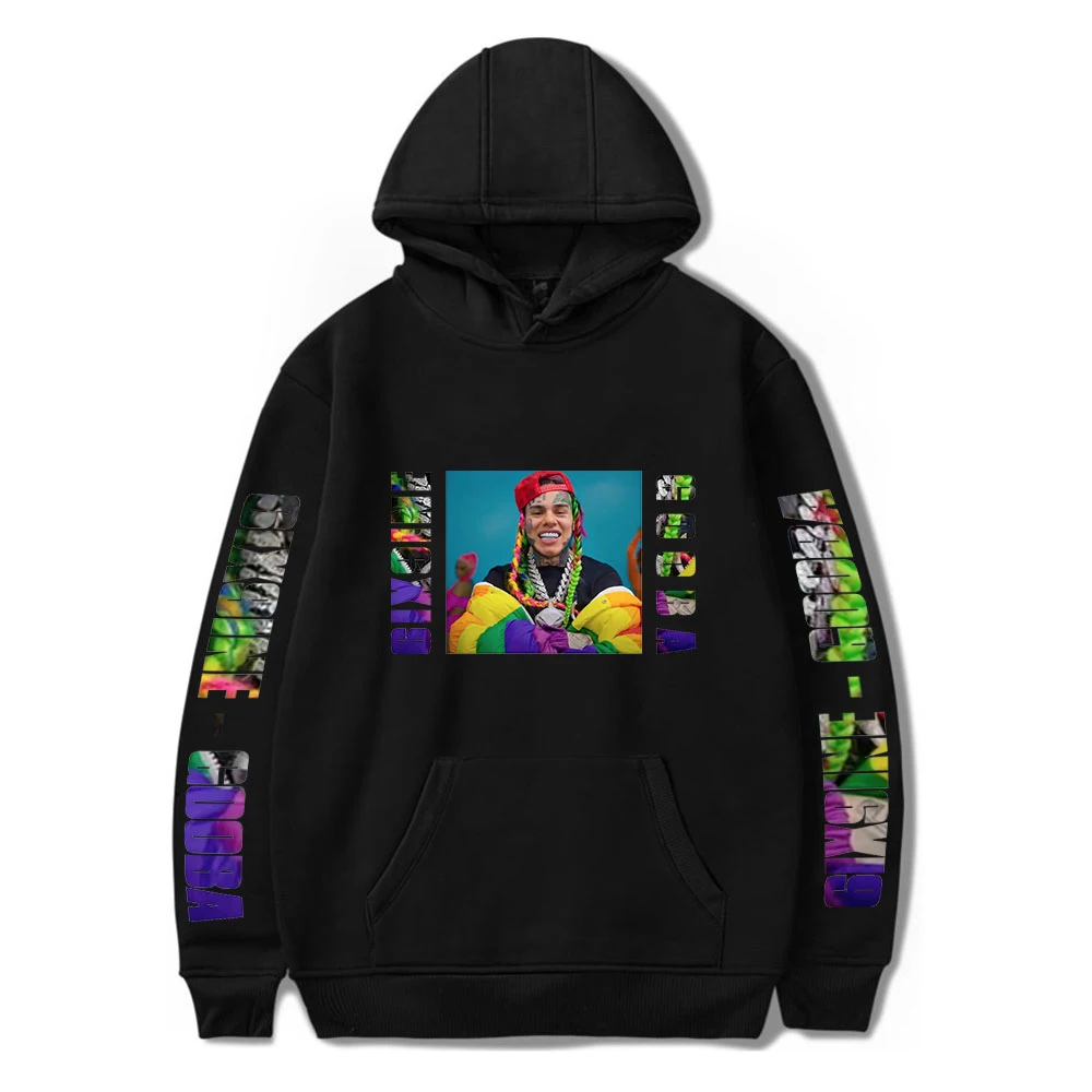 

6IX9INE GOOBA Women/men Harajuku Cool Song Winter Fashion Album Logo Pattern Pullover Casual Print Hooded Sweatshirt
