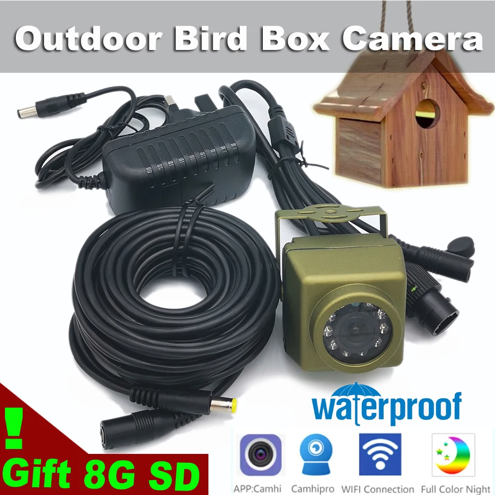 5MP Outdoor Bird Box Camera Wifi Security Nest Wireless Mini IPC CCTV Kit Suit Audio Waterproof IR CUT Night Vision Pet FTP RTSP - купить по