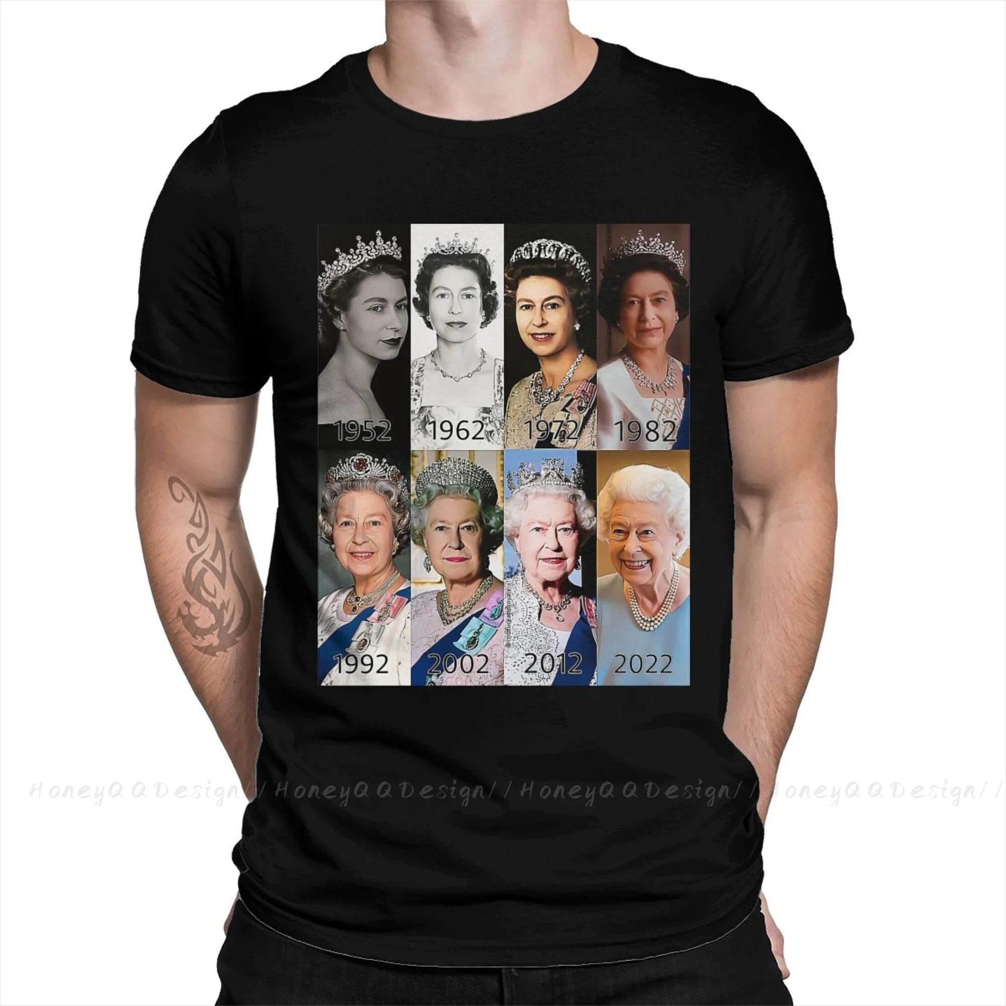 

Elizabeth Alexandra God Save The Queen T-Shirt Men 100% Cotton Short Summer Sleeve Casual Plus Size Shirt Adults