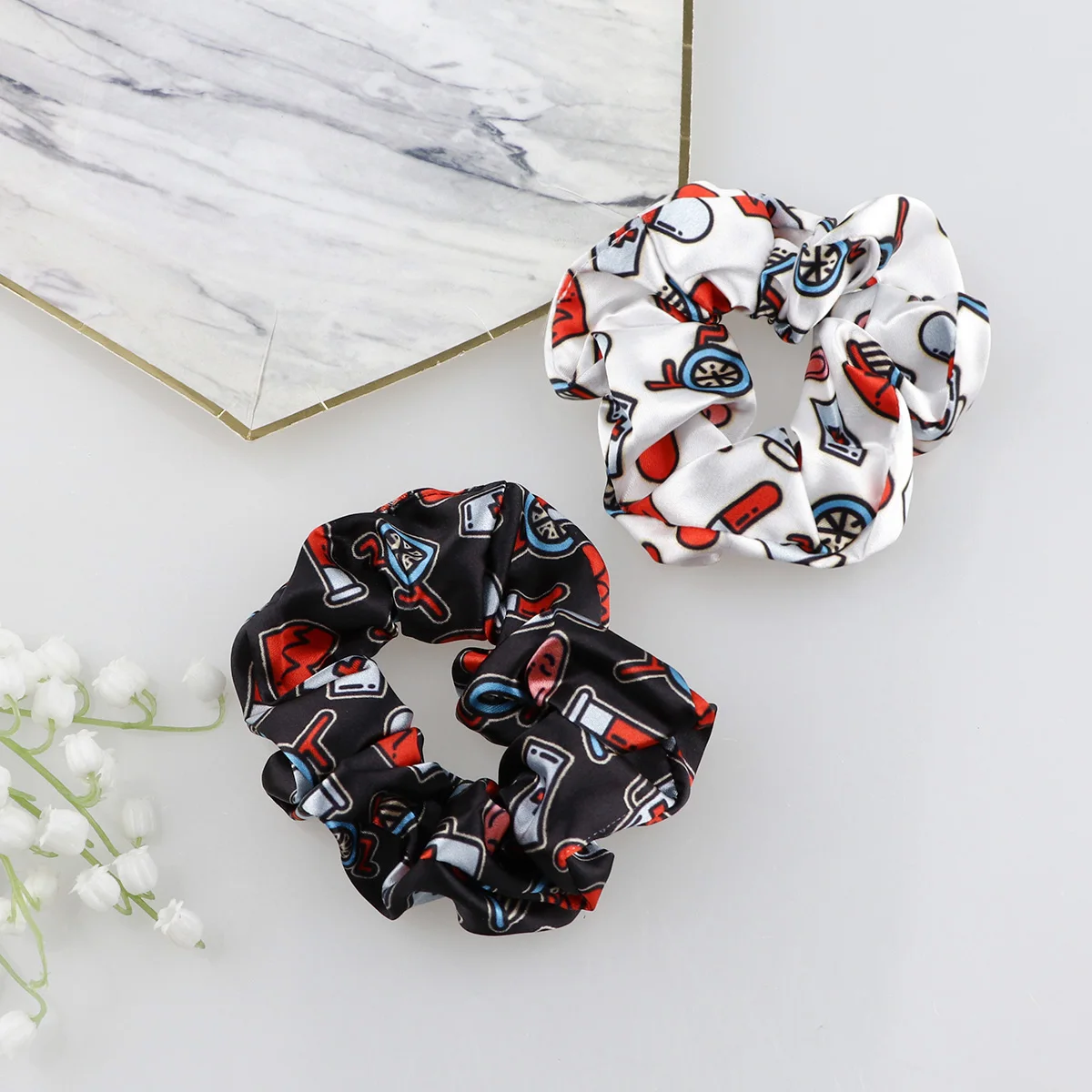 

Elegant Black White Hairband Simple Hair Band Doctor Nurse Scrunchies Hair Rubber Bands Hair Ties Hair Accessories