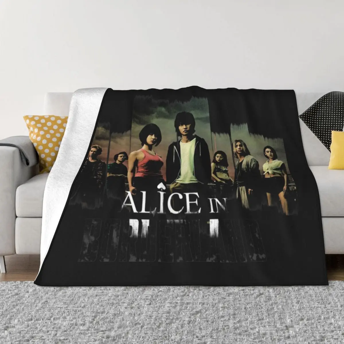 

Одеяло Imawa No Kuni No Alice из аниме «Alice In Borderland», Фланелевое винтажное дышащее покрывало для кровати, дивана, весна/осень