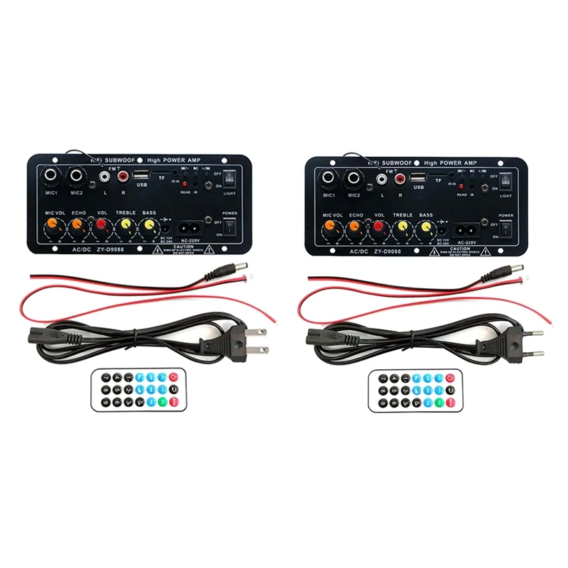 

Bluetooth Audio Amplifier Board 120W Subwoofer Dual Microphone AMP Module For 4 Ohms 8-12 Inch Speaker