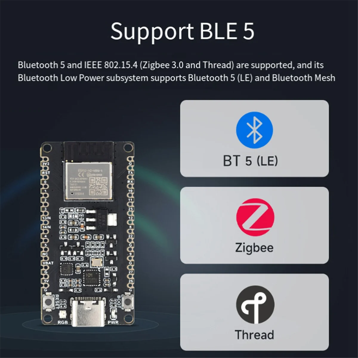 ESP32-H2 плата разработки ESP32 H2 DEV KIT N4 M модуль 4 Мб Flash Support BLE/Zigbee/Thread Wireless