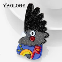 yaologe bohemian style brooches for women acrylic material birds shape women pins brooches on hats bags clothes