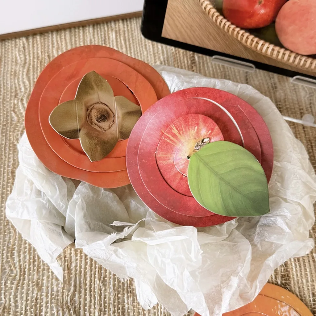 Фото Креативная открытка в форме фрукта с имитацией чернильной росписи, компактная, для персонализированных пожеланий, праздничных поздравлений, на день рождения №1
