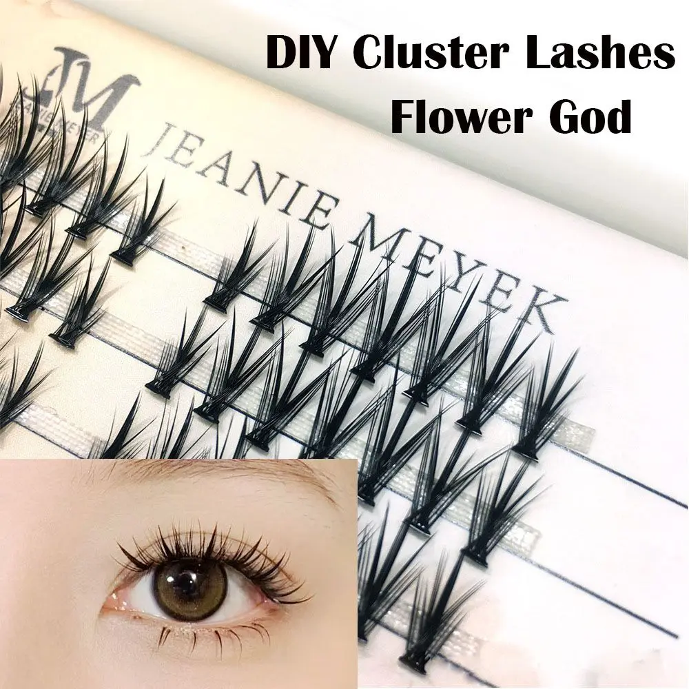 

New DIY Segmented Lashes Slightly Warped Natural 36 Clusters Idividual Lashes Sandwich Flower God