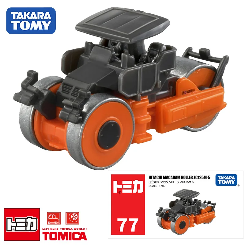 

TOMY DOMEKA 77 Hitachi Construction Machinery Gravel Roller Grader 188605 Simulated Alloy Car Model Toy