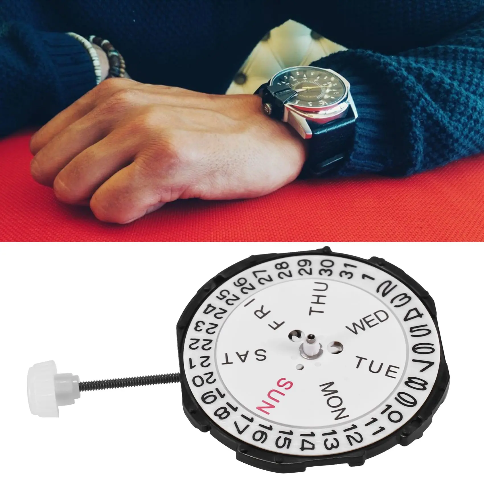 Часовой механизм часовой с тремя стрелками кварцевый SL28 для ремонта часов