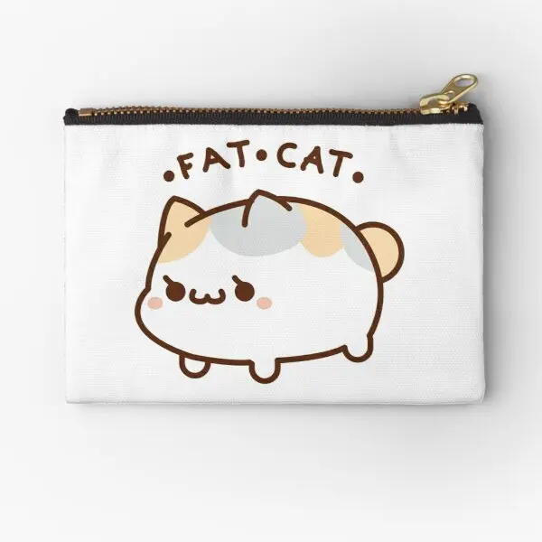 

Fat Cat Zipper Pouches Bag Pocket Coin Wallet Panties Money Underwear Socks Key Storage Women Small Cosmetic Pure Men Packaging