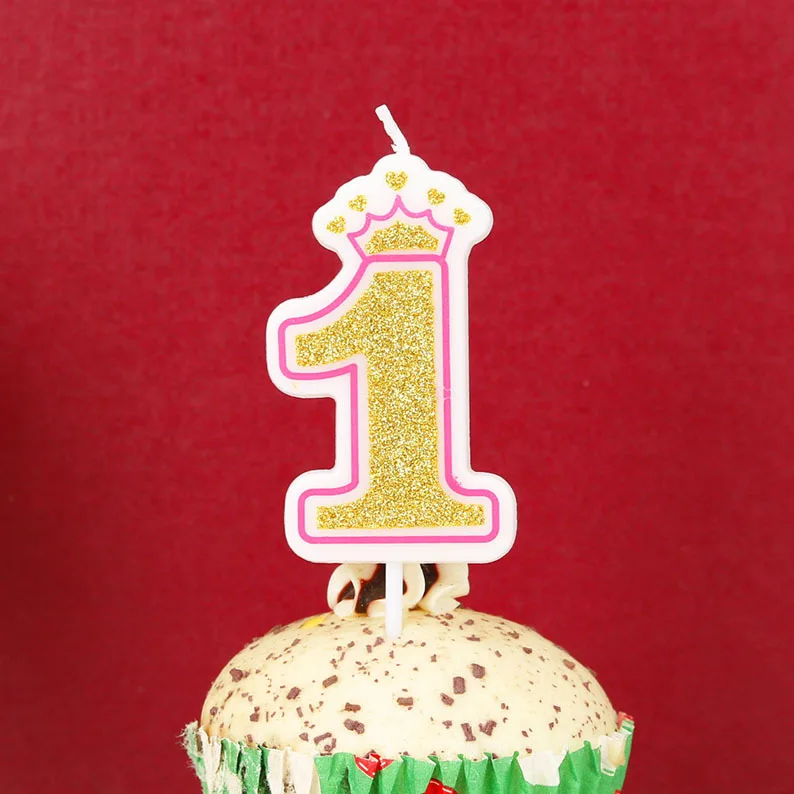 

0~9 Crown Number Candle Children's Birthday Party Anniversary Festival Supplies Decorate Cake