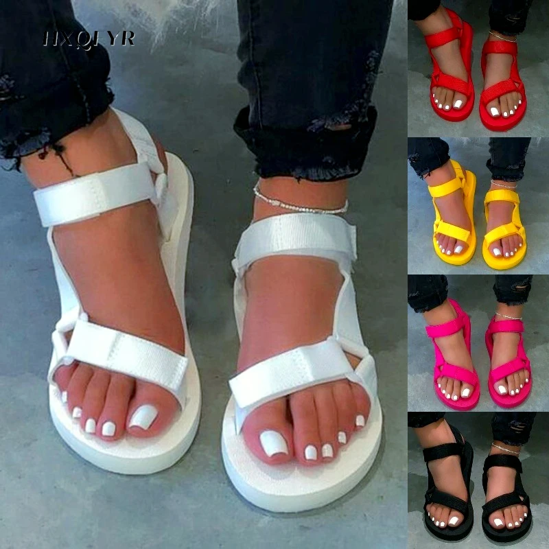

2022 Summer New Women's Shoes Casual Open-toe Women Sandals Non-slip Black Hook Loop Platform Sandals Shoe Female Beach Shoes