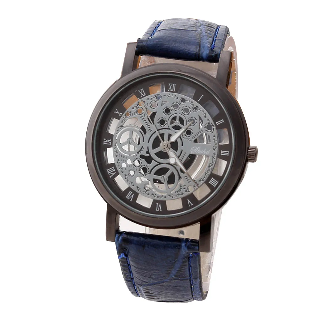 Элегантные Кварцевые Наручные Часы Со Скелетонизированным Дизайном Для Мужчин И