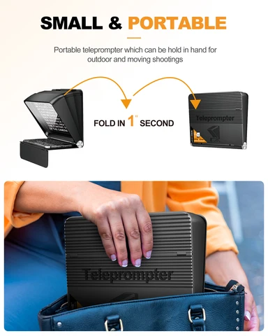 LENSGO TC7 II портативный телесуфлер 7,9 дюйма складной телефон/планшет устройство для чтения телефонных камер DSLR запись интервью