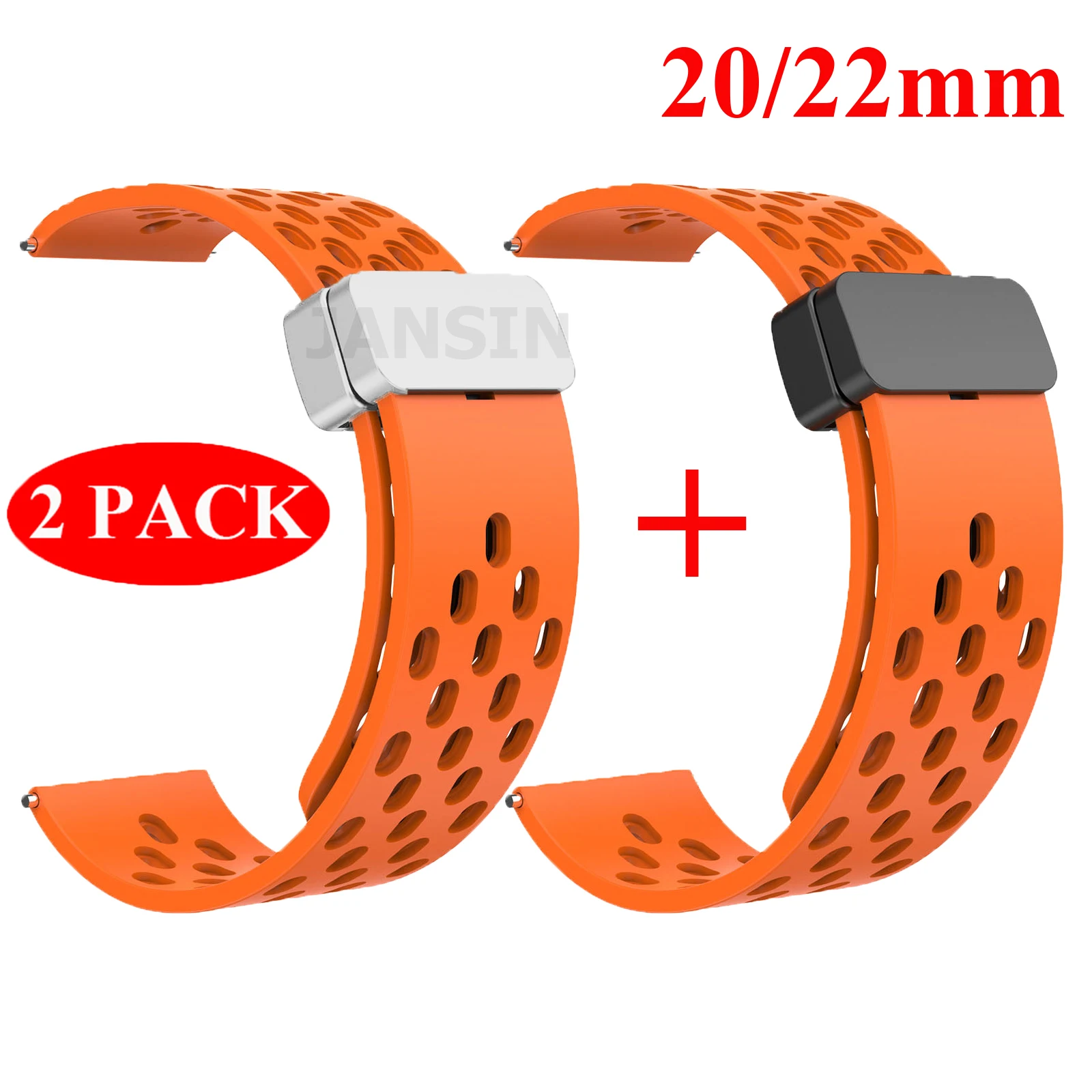 Фото 2 упаковки, ремешок для часов 20 мм 22 мм для Amazfit gts/4/3/2/gts2/4 Mini/Gtr4/3/2/2e/47 мм, силиконовый браслет, ремешок для часов с магнитной петлей Correa №1