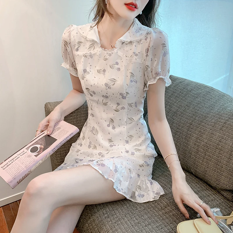 

COIGARSAM женское летнее платье 2022 Чонсам винтажное тонкое Цветочное платье Прямая поставка