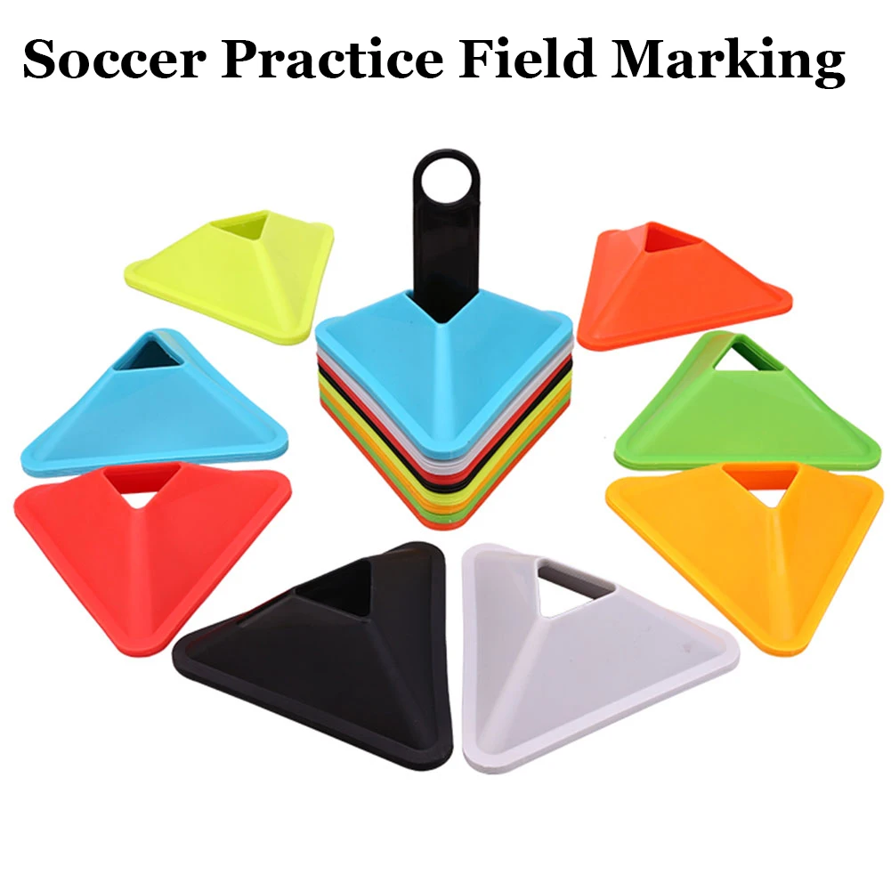 

Training Cones Kids Soccer Portable Triangle Training Marking Equipment Practice Agility Football Disc Adult Field For