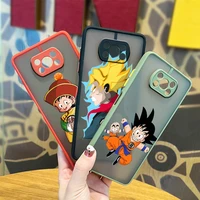 anime dragon ball boy for xiaomi mi 11t 11 10 ultra pro lite note10 poco x3 f3 gt nfc m3 frosted translucent phone case fundas