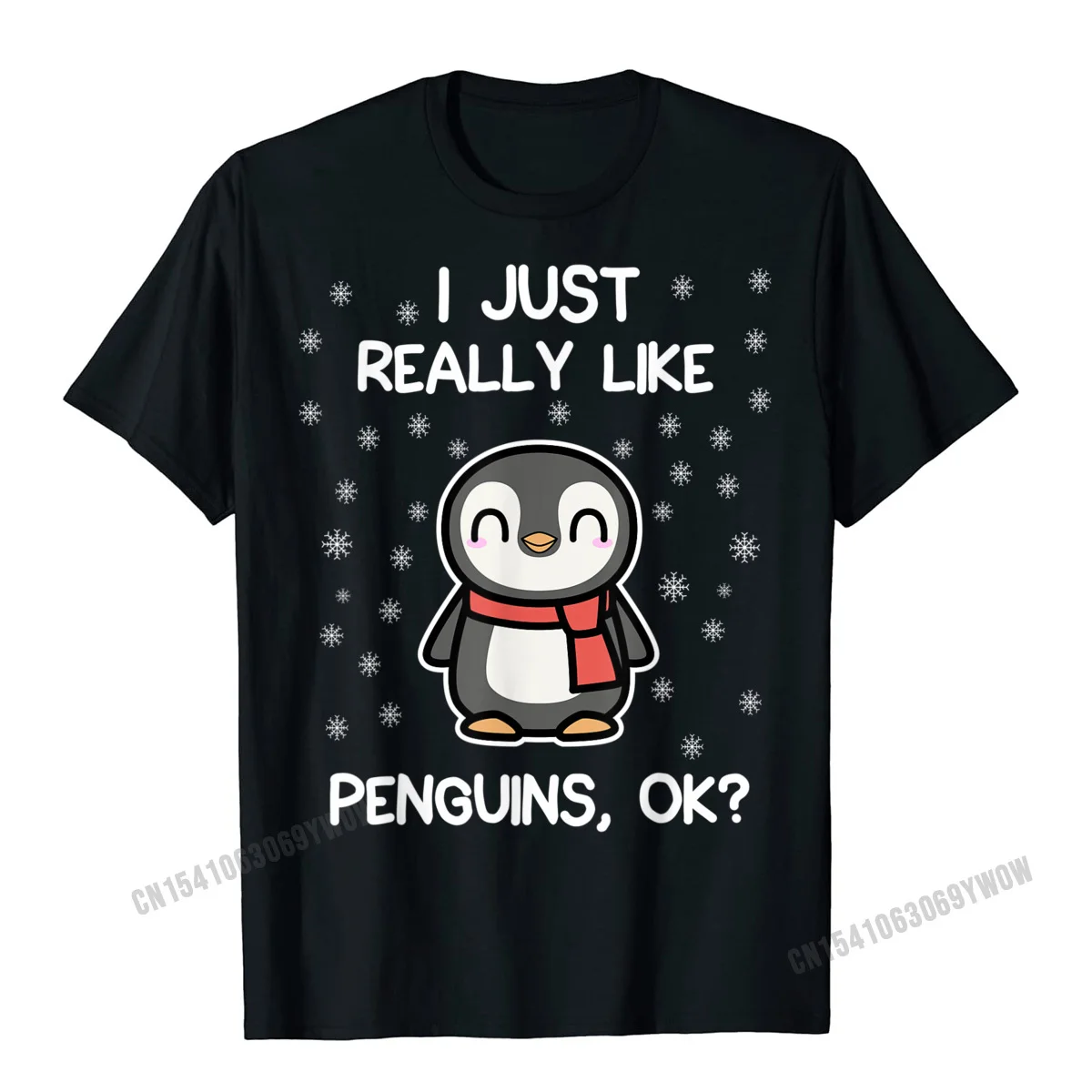 

I Just Really Like Penguins Ok Funny Penguin Lover Gift T-Shirt Harajuku Cotton Mens T Shirts Print Tees Fitted Camisa