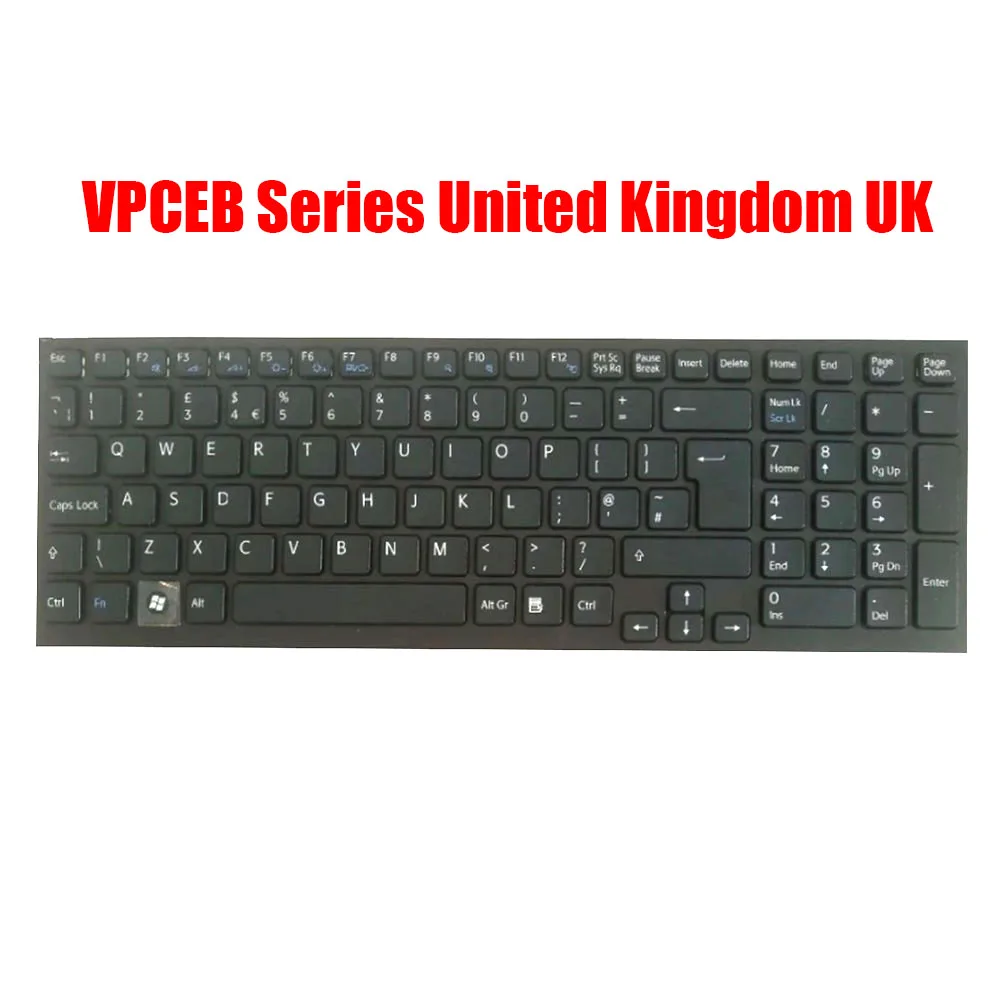 

Laptop UK Keyboard For SONY For VAIO VPCEB VPC-EB Series V111678A GB 148793011 550102M04-203-G United Kingdom new