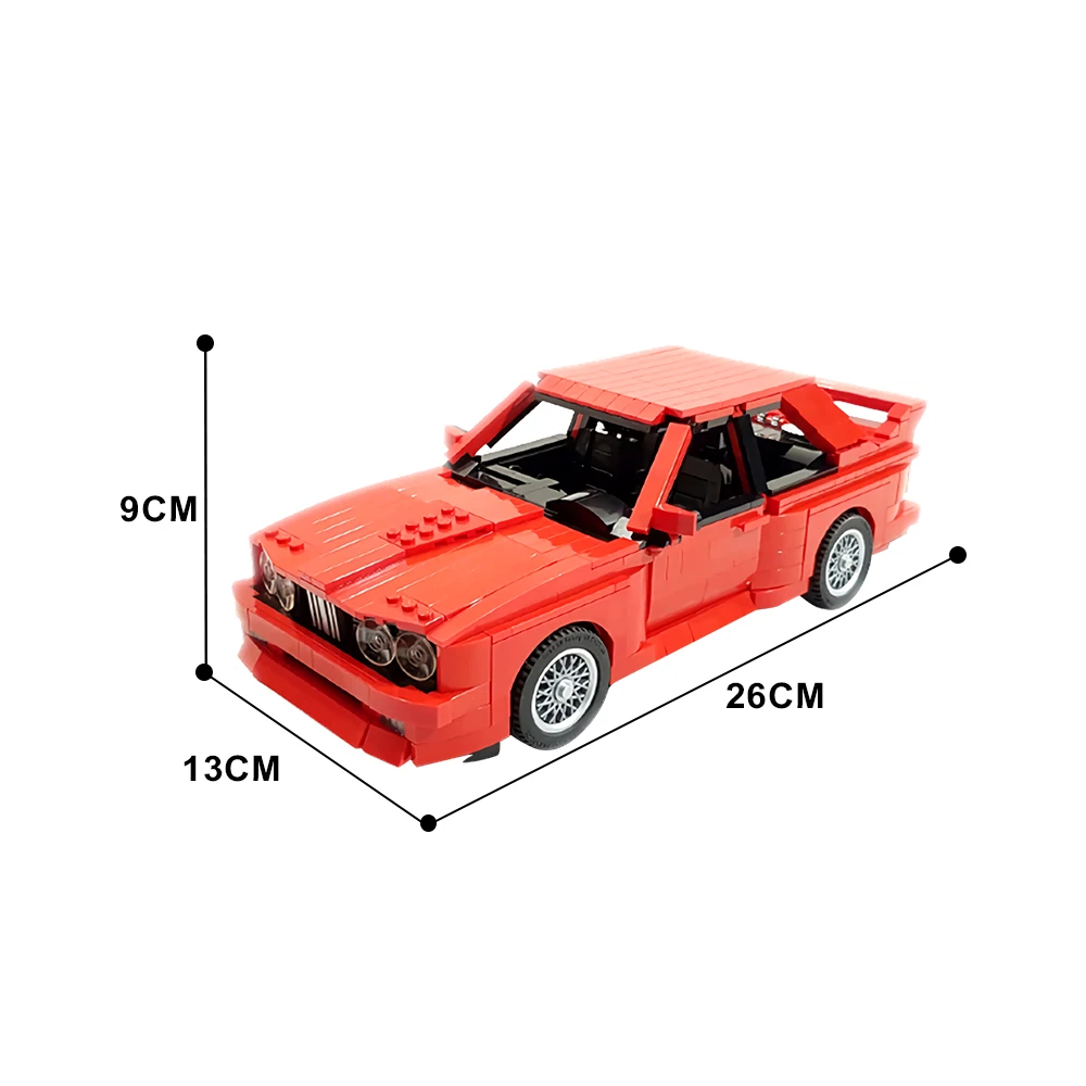 Gobrick MOC красный спортивный автомобиль M3 строительный блок модель города ралли с