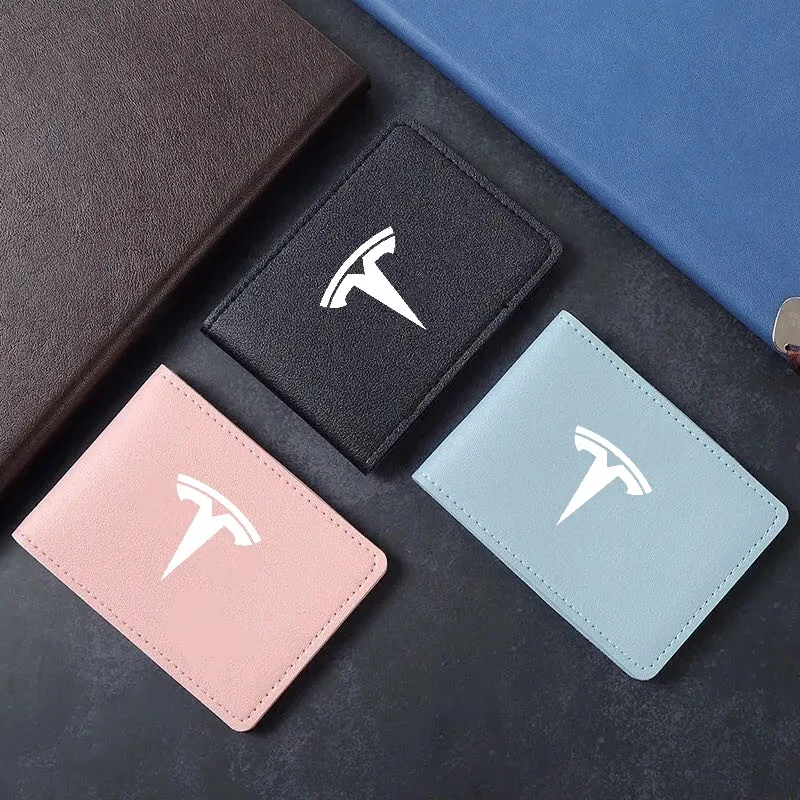 

Чехол для кредитных карт, удостоверения водительского удостоверения, кошелек для карт Tesla Model 3, модель X, модель S, модель Y, автомобильные акс...