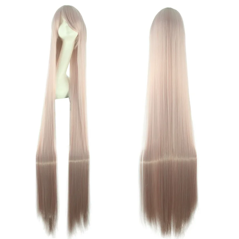 

150CM 59'' women Long Straight Wig with bangs Heat Resistant Synthetic Hair Halloween party Carnival cosplay Wigs