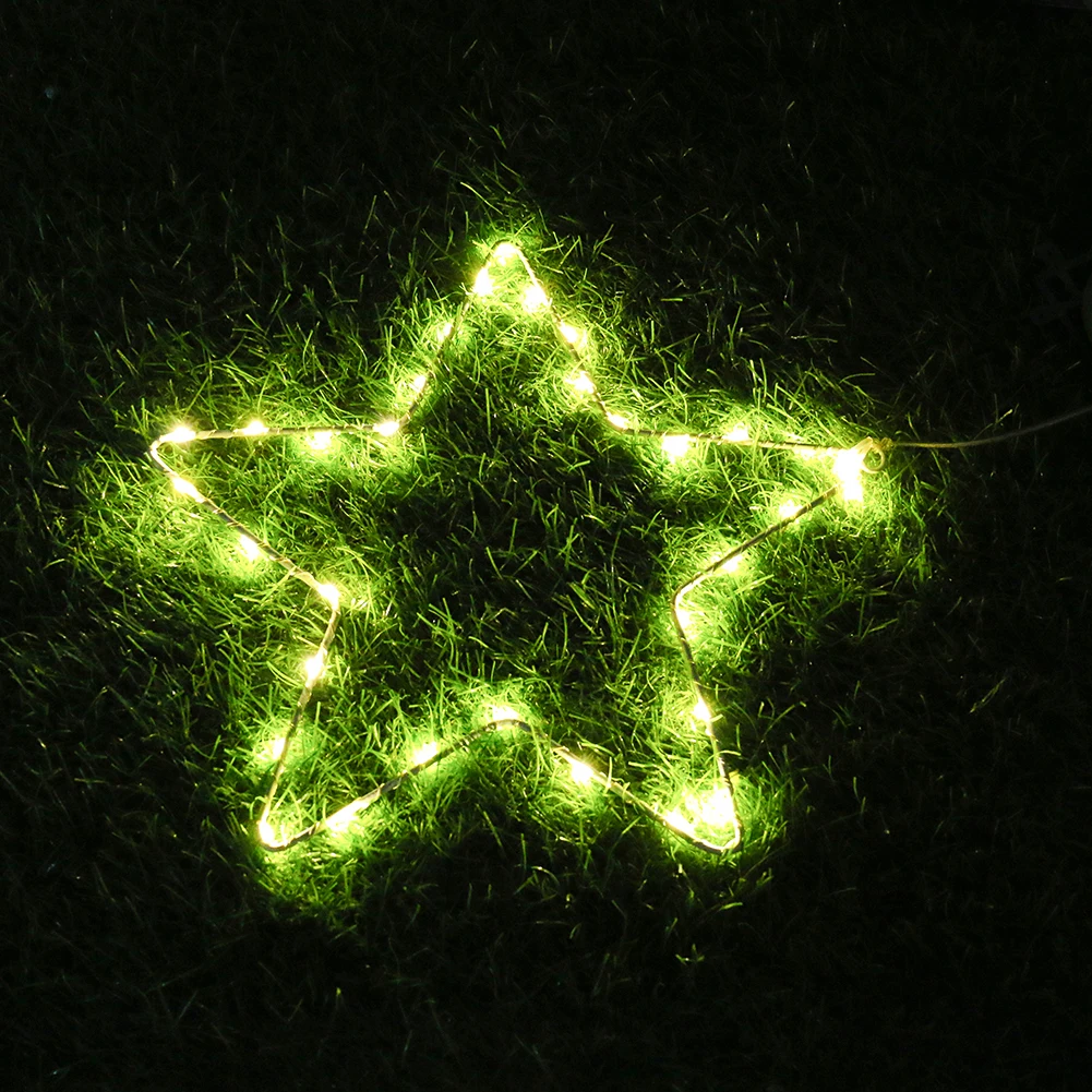 

LED Christmas Star Lighting Battery Operated Pentagram Star Illumination String Waterproof for Indoor Outdoor Holiday Decoration