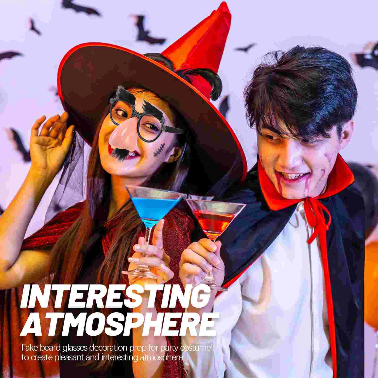 8 шт. черные очки с усами искусственная борода креативные украшения для глаз