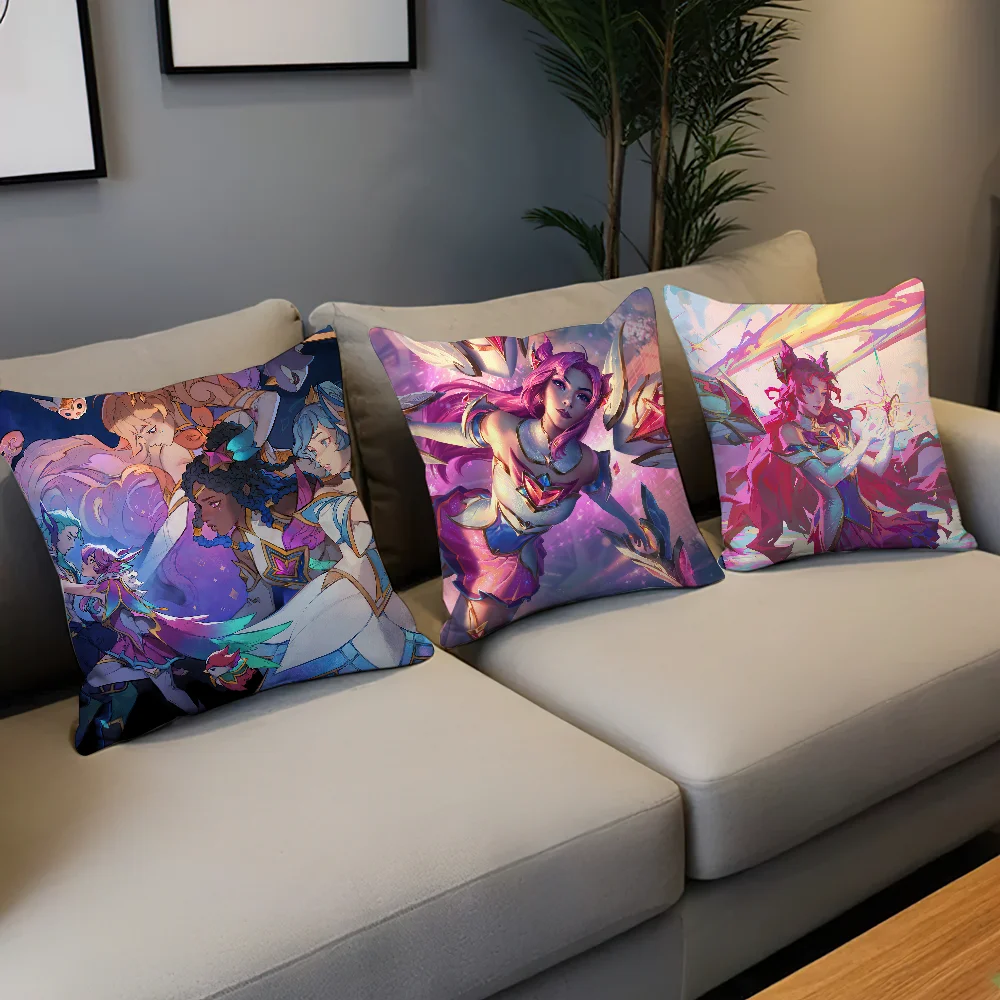 Star Guardian KaiSa Gril Saxy LOLs Game cover Pillow Case Cushion Room Bedroom Sofa Living Backrest Car Square Headboard