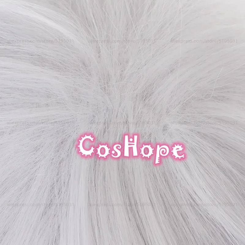 Satoru Gojo Косплей Парик 32 см Короткий Пушистый Серебристо-Белый Аниме Парики