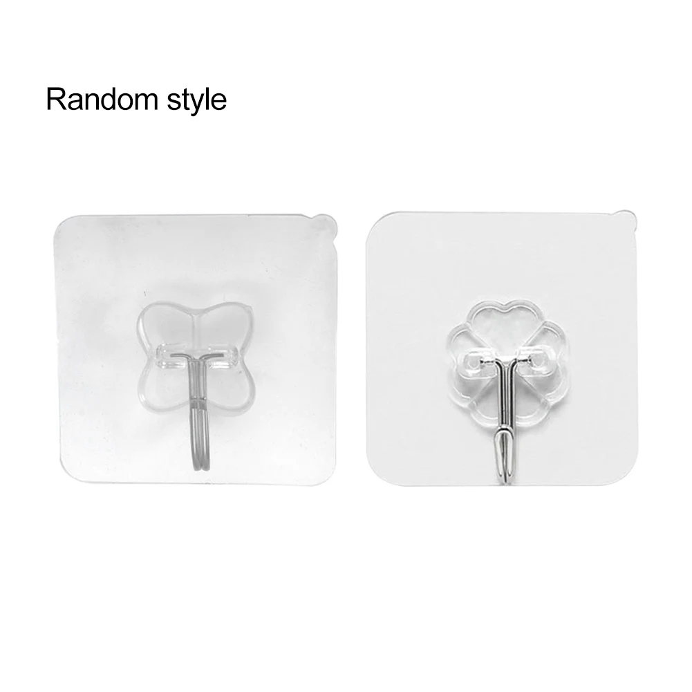 

Plastic Transparent Paste Strong Paste sticker Hook For Home Bathroom kitchen Key Towel Hanger Holder