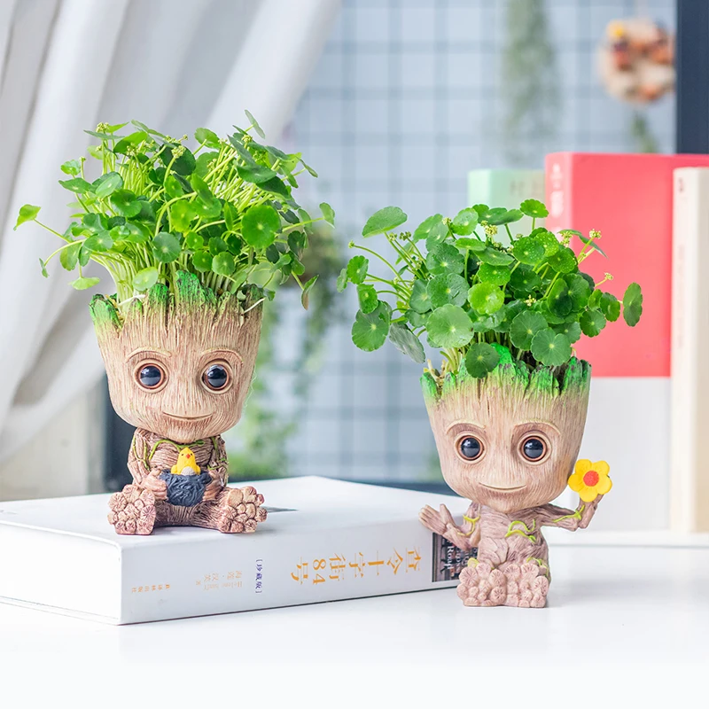 

Creative home decoration accessories flower pot pen holder flower pot cute tree toy flower pot home gardening supplies Groot