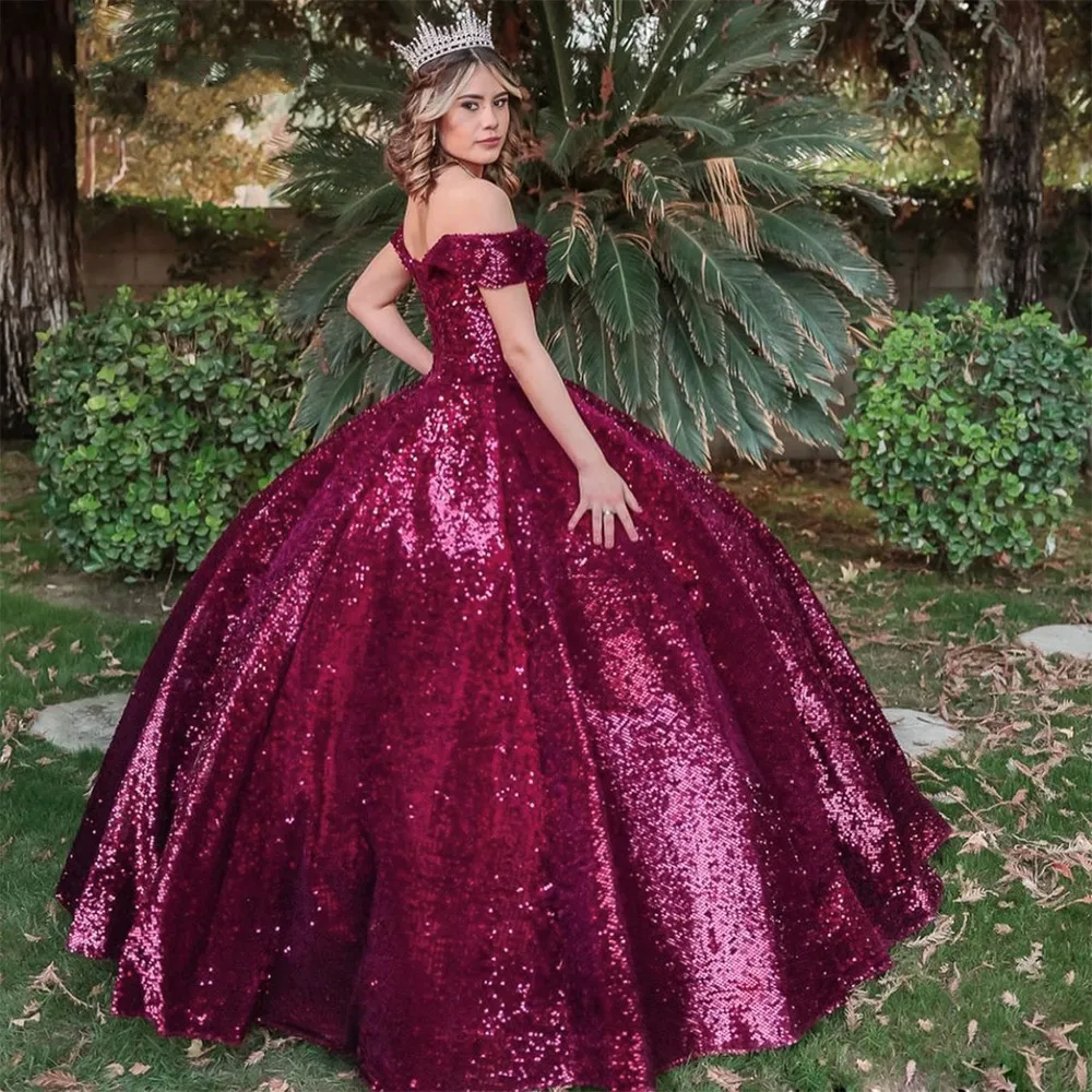 

Женское вечернее платье с блестками, блестящее бальное платье принцессы с открытыми плечами для выпускного вечера, 15-16 лет, 2023