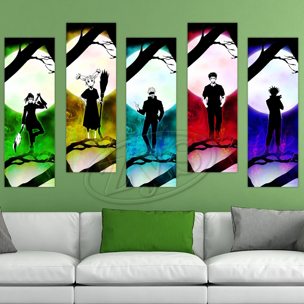 

Wallpaper PVC Paintings Anime Wall Art HD Print Jujutsu Kaisen Poster Gojo Satoru Home Decor Self-adhesive Pictures For Bedroom